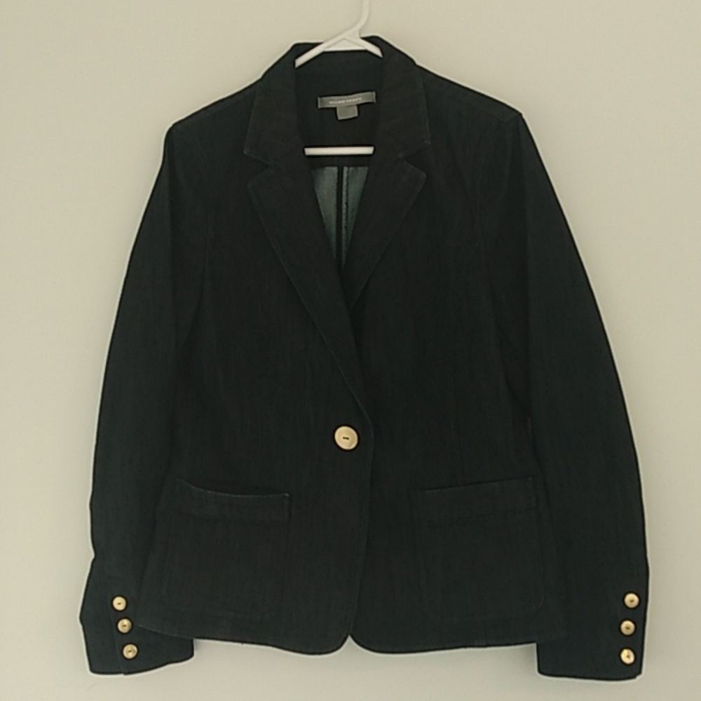NWOT ELLEN TRACY Denim Blazer jacket size 8